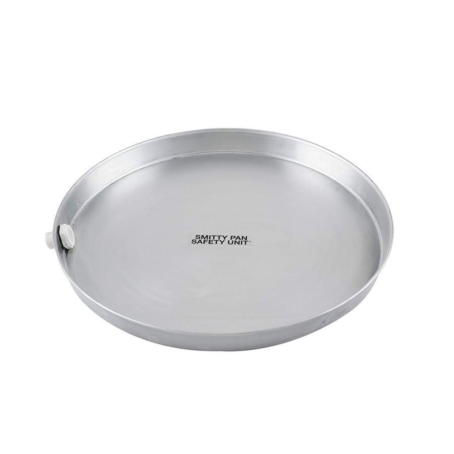 Tank Heater Pan, Round, 28 in Dia, Side Connection, Aluminum