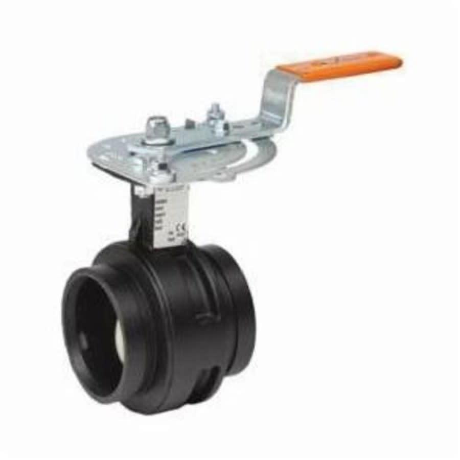 Butterfly Valve, Lever Handle, 2 in, Groove, Carbon Steel