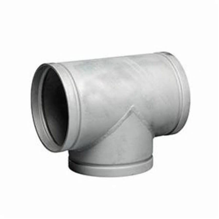 Straight Tee, 2 in, Groove, Ductile Iron, Galvanized