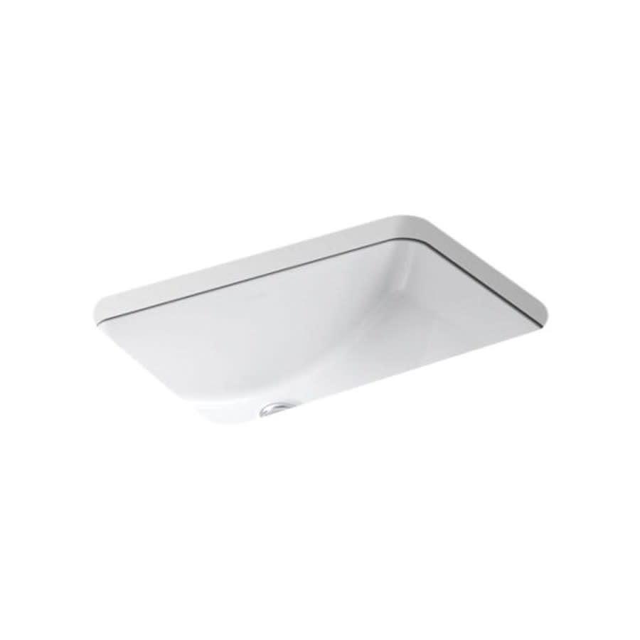Ladena® Under Mount Lavatory Sink, ADA, 20-7/8 x 14-3/8 x 8-1/8 in, Vitreous China, White