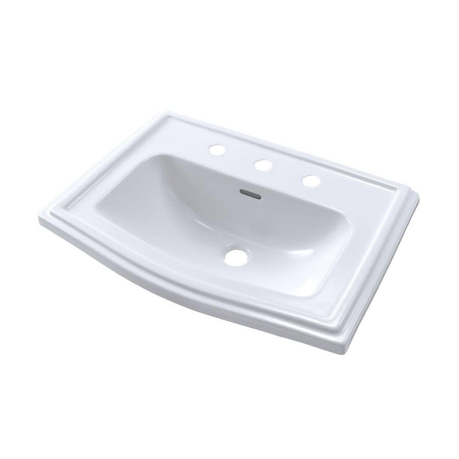 Clayton™ Top Mount Lavatory Sink, ADA, 25 x 18-1/4 x 7-1/8 in, Vitreous China, White