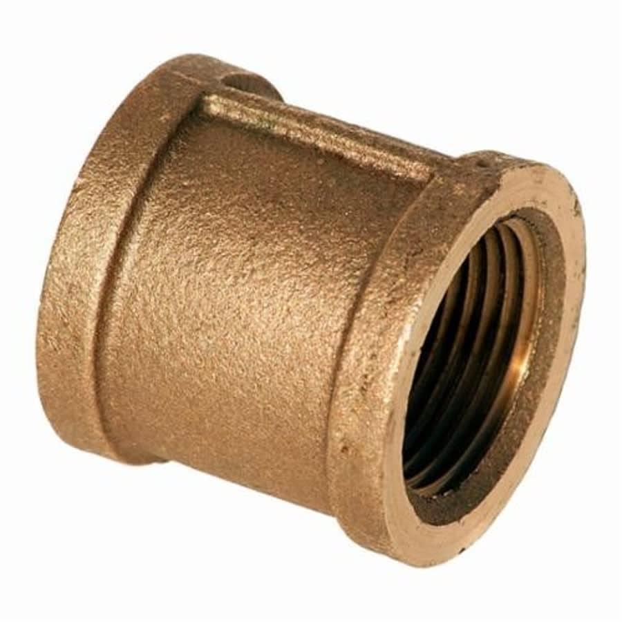 Coupling, 3/4 in, FNPT, Lead Free Brass, Rough Brass