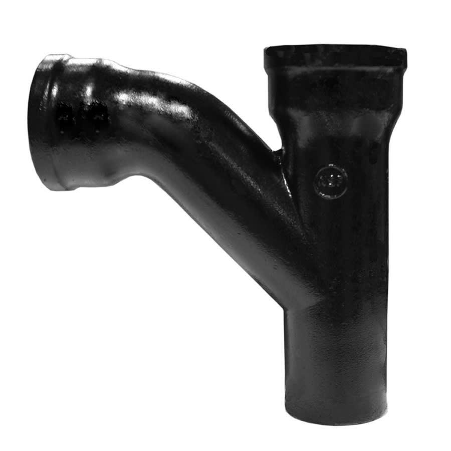 Service Weight Combination Wye and 1/8 Bend, 2 in, Spigot x Hub x Hub, Cast Iron