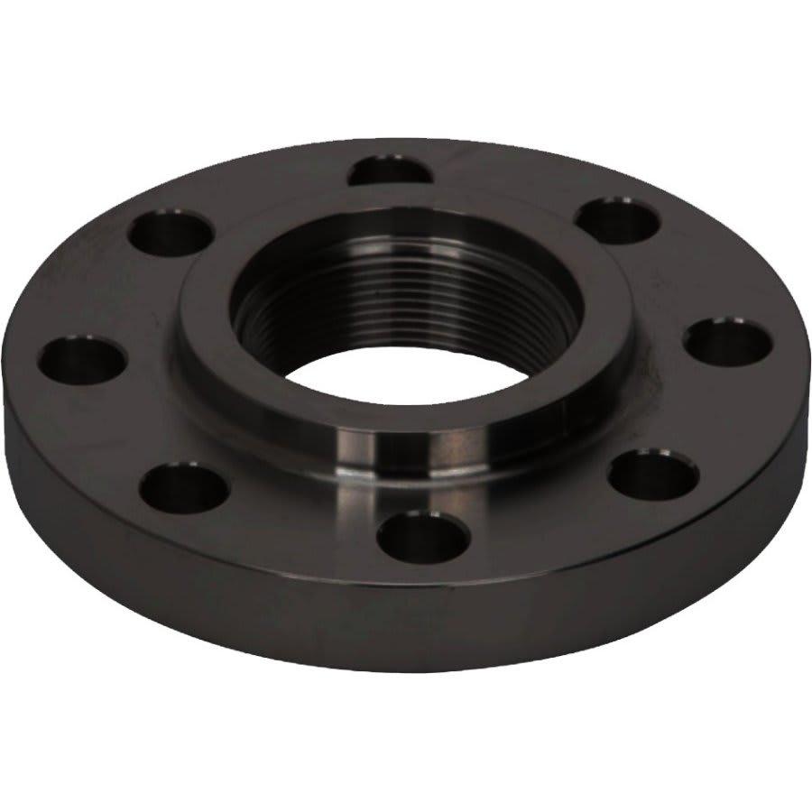 Raised Face Flange, 4 in, FNPT, 9 in OD, 8 Bolt Holes, 150 lb, Carbon Steel