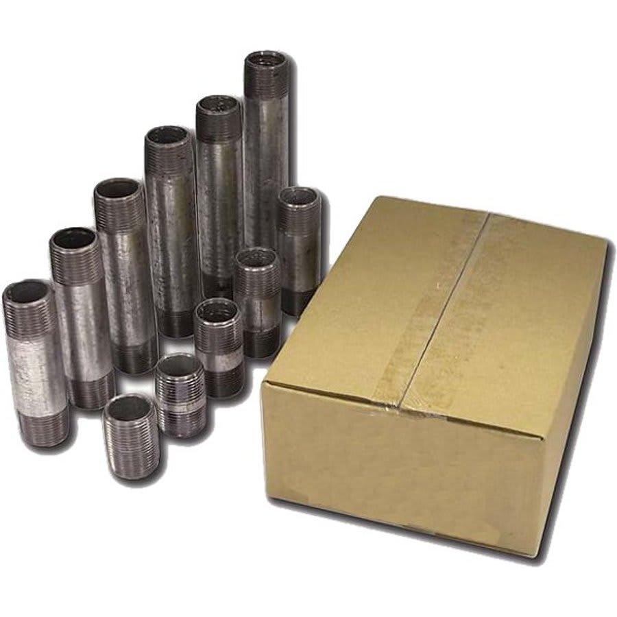 Nipple Run, Close to 6 in, 2 in, MNPT, 9 Pieces, Galvanized, Steel