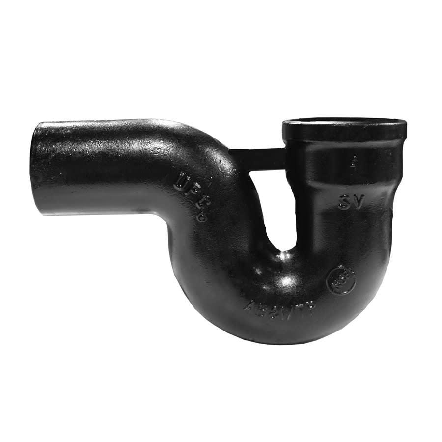 Service Weight P-Trap, 6 in, Spigot, Cast Iron
