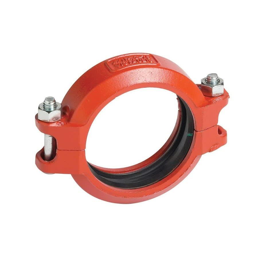 Flexible Coupling, 1-1/2 in, Groove, Ductile Iron, Enamel Painted