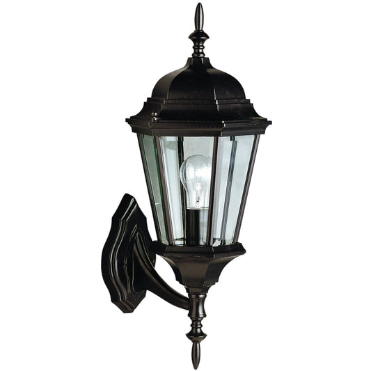 Madison Single Light 20" Tall Outdoor Wall Sconce with Clear Beveled Glass Panels