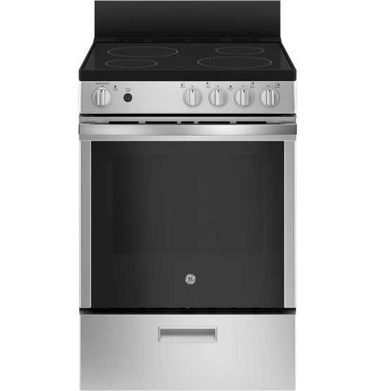 24"W Electric Smooth  Range Stainless Steel