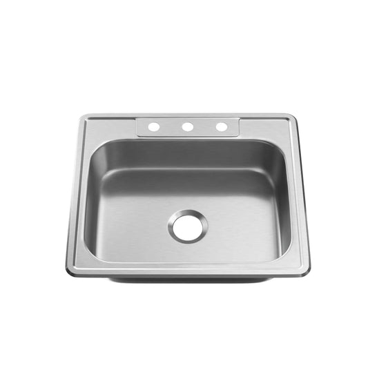 Bealeton 25" Drop In Single Basin Stainless Steel Kitchen Sink