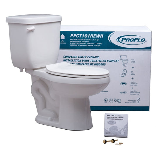 Jerritt 1.28 GPF Two Piece Elongated Chair Height Toilet with Left Hand Lever - Seat Included