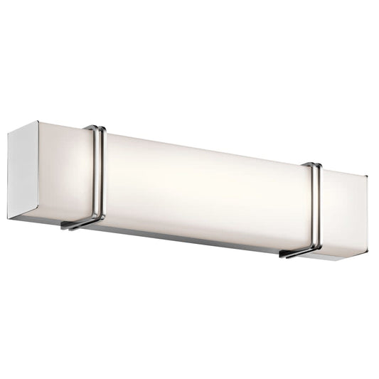 Impello 1 Light 24.25" Wide LED ADA Compliant Bathroom Fixture with Frosted Glass Shade