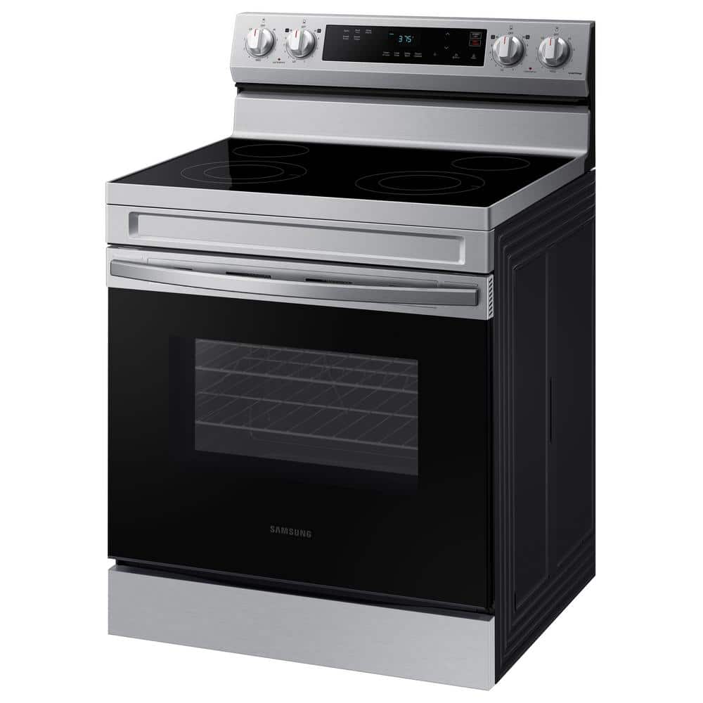 30"W 6.3Cuft 4E Smoothtop Electric Range Stainless Steel