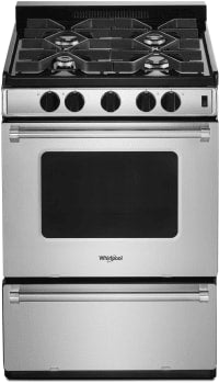 24"W 2.96Cuft F/S Compact 4B Gas Range Stainless Steel