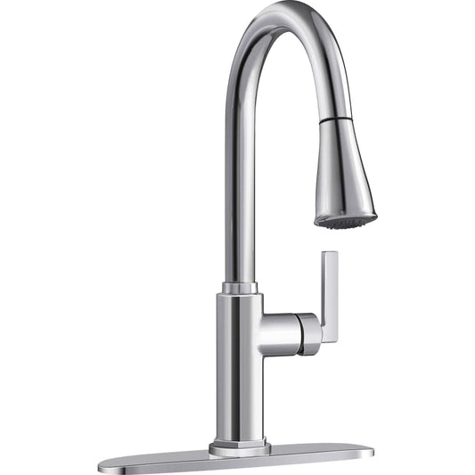 Pixley 1.8 GPM Single Hole Pull Down Kitchen Faucet - Includes Escutcheon