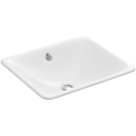 Iron Plains 18-9/16" Drop In Enameled Cast Iron Bathroom Sink with Overflow