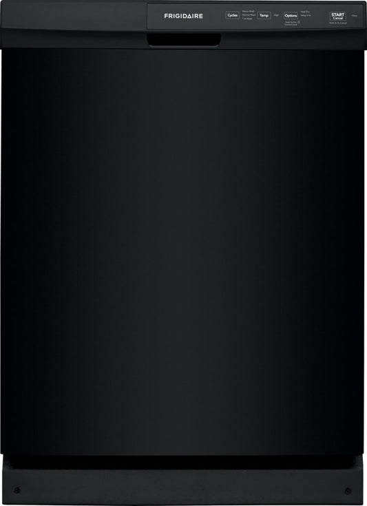 Frigidaire 24 In. in. Front Control Built-In Tall Tub Dishwasher in Black with 3-Cycles, 55 dBA