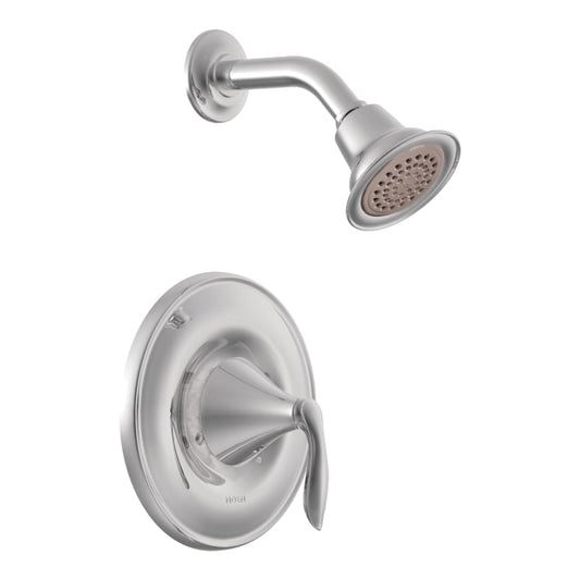 Single Handle Posi-Temp Pressure Balanced Shower Trim with Shower Head from the Eva Collection (Less Valve)