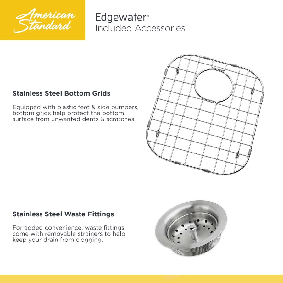 Edgewater 25" Single Basin Stainless Steel Kitchen Sink for Drop In or Undermount Installations with Single Faucet Hole - Drain Included