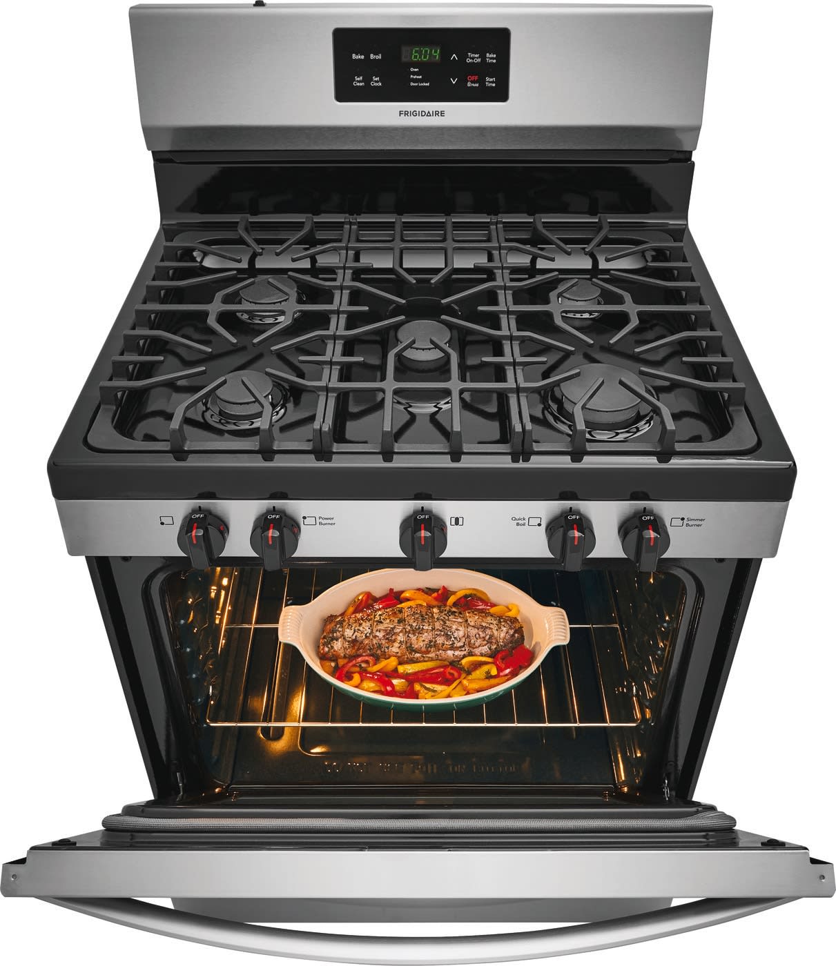 30 Inch Freestanding Gas Range with 5 Sealed Burners, 5 Cu. Ft