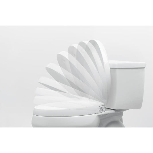 Purefresh Elongated Closed Front Toilet Seat with Purefresh Air Filtering, Night Light, and Quiet-Close Technology