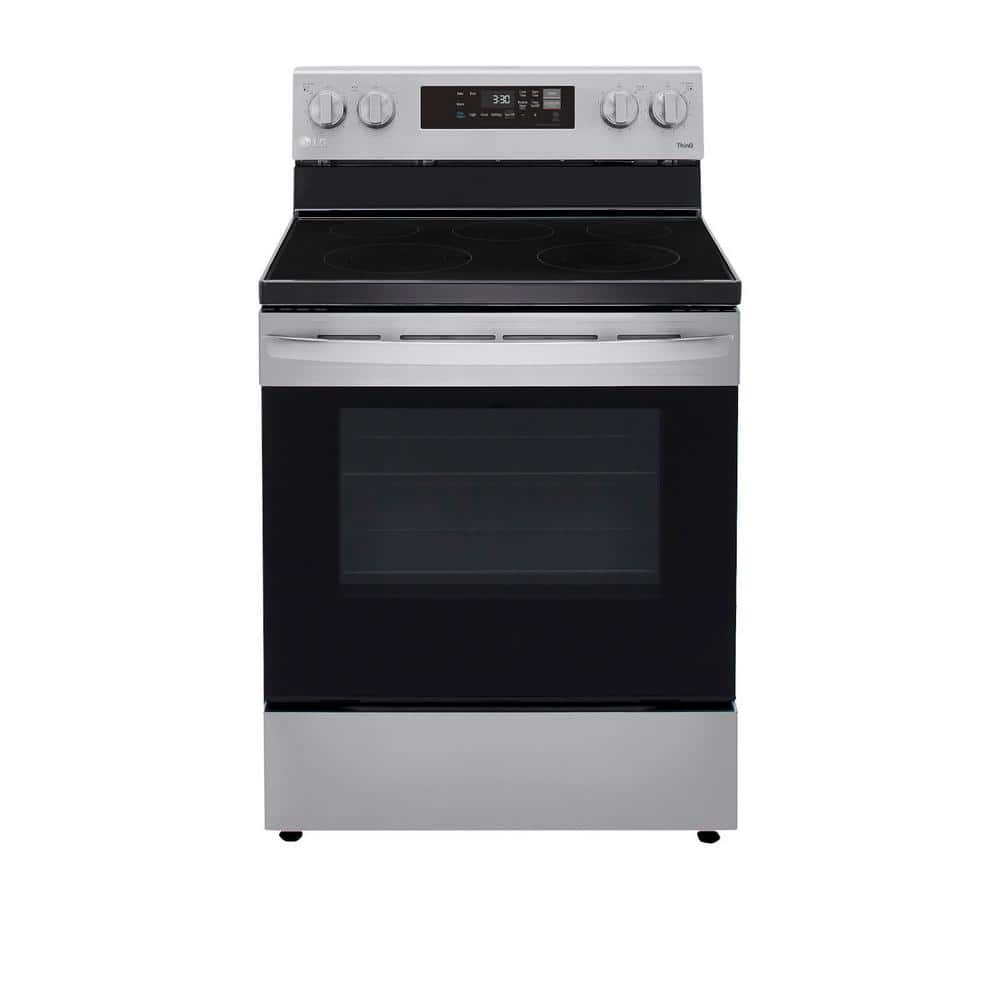 30"W 6.3Cuft Electric Smoothtop Smart Range Stainless Steel