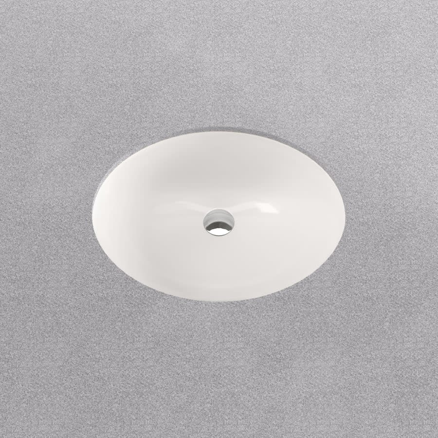 Comstock 19-1/2" Oval Vitreous China Undermount Bathroom Sink with Overflow