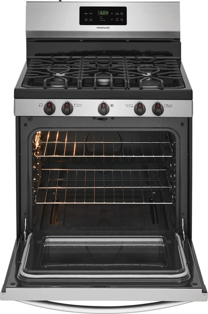 30 Inch Freestanding Gas Range with 5 Sealed Burners, 5 Cu. Ft