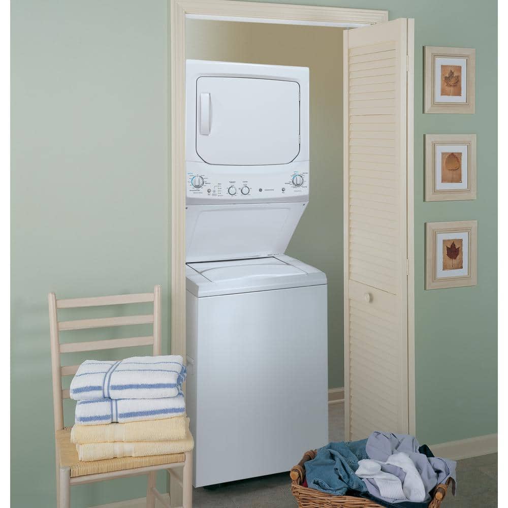 Ge Unitized Spacemaker® 3.8 Cu. Ft. Capacity Washer With Stainless Steel Basket And 5.9 Cu. Ft. Capacity Electric Dryer