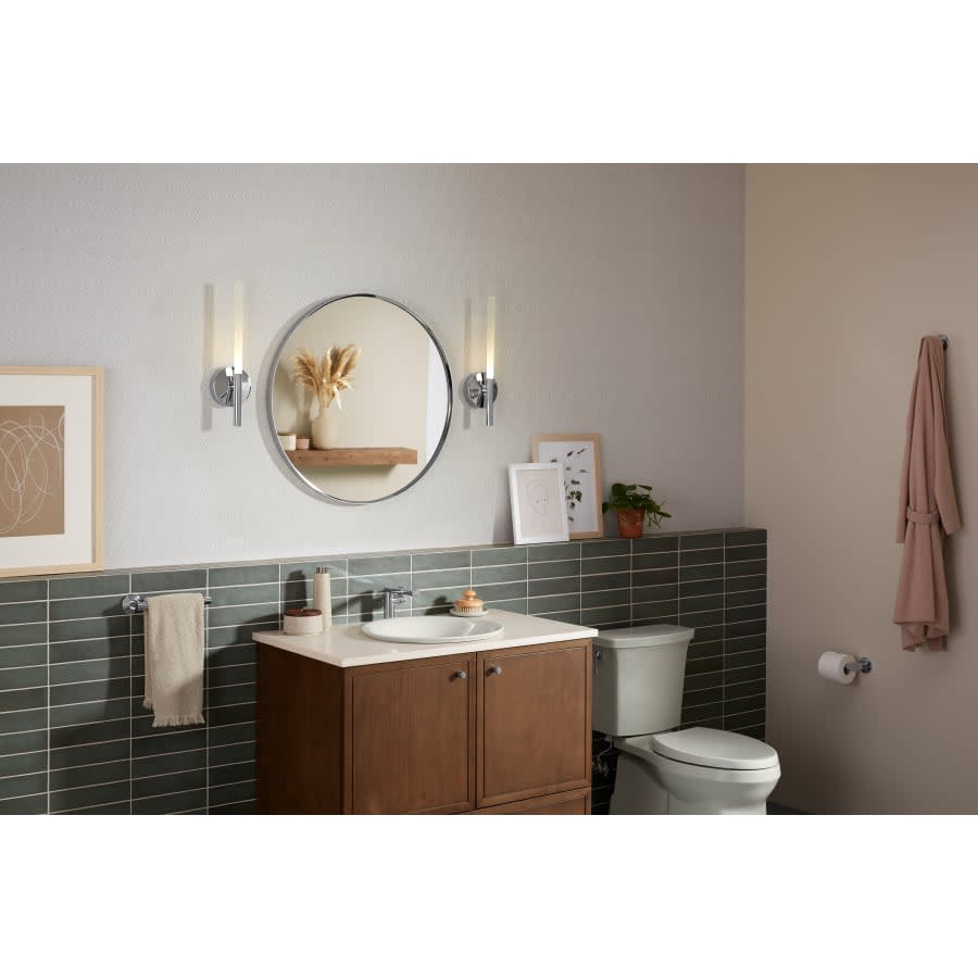 Essential 28-1/8" x 28-1/8"Circular Flat Framed Wall Mounted Bathroom Mirror